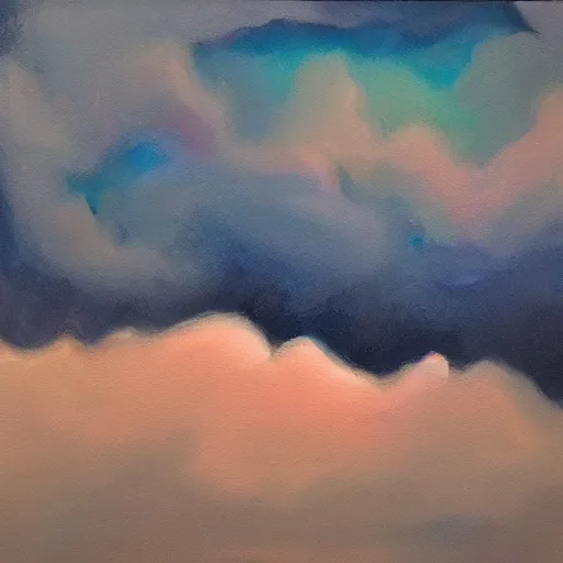 Image similar to silhouette of mountains made of light!!! bright cloudy sky, overexposed, oil on canvas