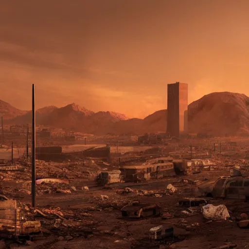 Image similar to a wasteland of nuclear bombs that failed to go off, 8 k resolution matte painting trending on artstation
