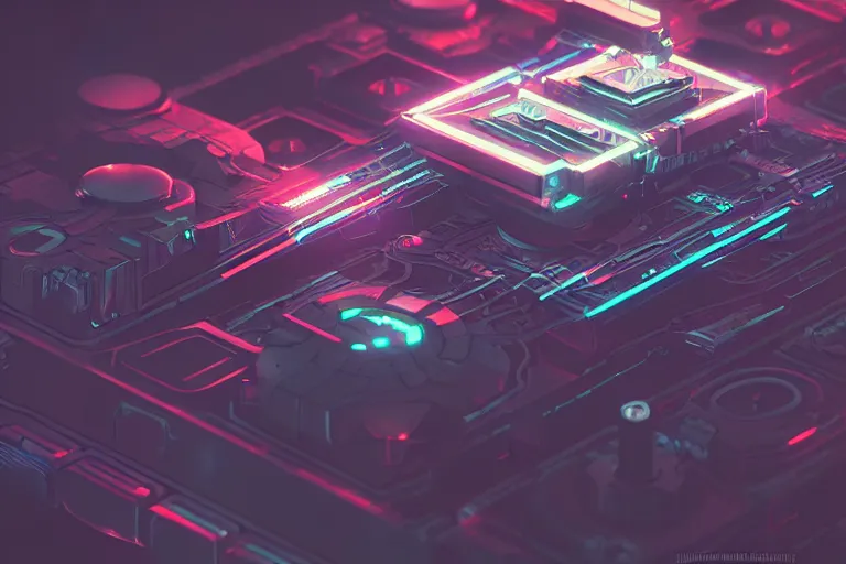 Prompt: cyberpunk remote timewarp control device, highly detailed, smooth, sharp focus, illustration, beautiful, geometric, trending on artstation, cinematic, artwork by WLOP