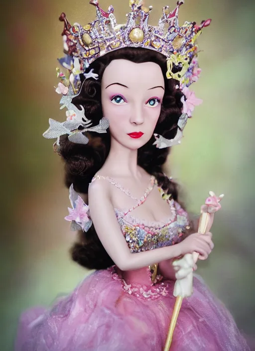 Image similar to closeup face profile portrait of tin toy vivien leigh as a fairytale princess wearing a crown eating cakes, bikini, depth of field, zeiss lens, detailed, symmetrical, centered, fashion photoshoot, by nicoletta ceccoli, mark ryden, lostfish, breathtaking, 8 k resolution, extremely detailed, beautiful, establishing shot, artistic, hyperrealistic, octane render