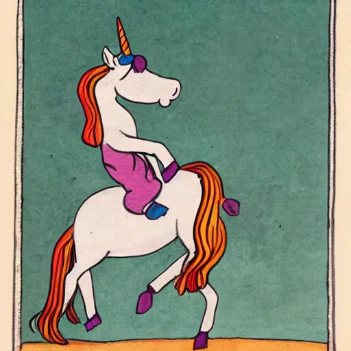 Image similar to a unicorn performing in the circus, fantasy illustration