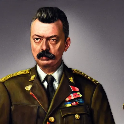 Image similar to Portrait of Igor Ivanovich Strelkov deciding what to order at McDonald's, photo-realistic, color image, 2K, highly detailed