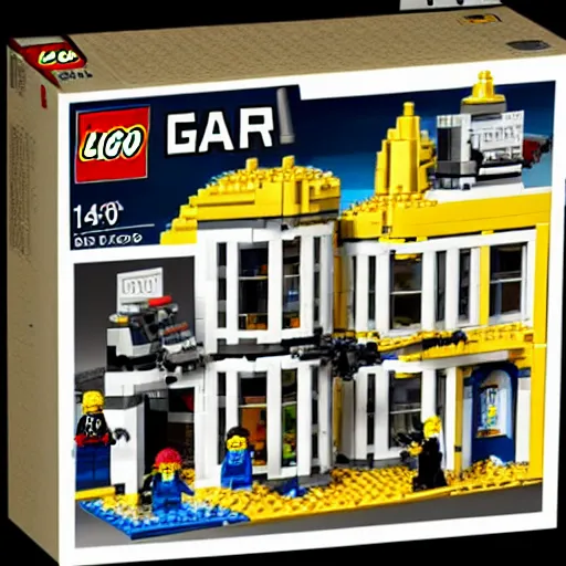 Prompt: Mar-a-Lego FBI raid Lego set