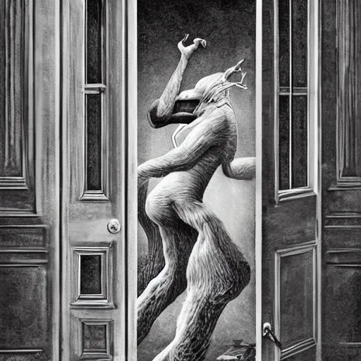 Image similar to weary inside, now our heart's lost forever can't replace the fear, or the thrill of the chase each ritual showed up the door for our wanderings open then shut, then slammed in our face surrealism hyperdetailed