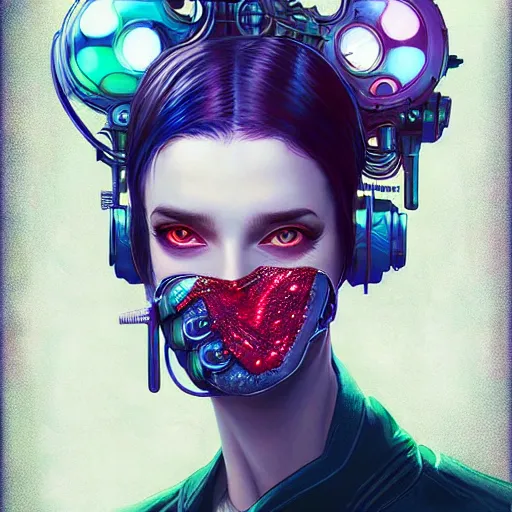Prompt: Lofi BioPunk Cyberpunk Lovecraftian portrait Pixar style by Tristan Eaton Stanley Artgerm and Tom Bagshaw