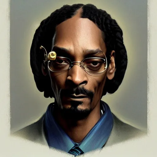 Image similar to Snoop dog , highly detailed, digital painting, artstation, concept art, sharp focus, illustration, art by greg rutkowski and alphonse mucha