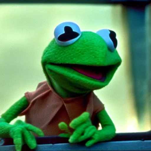 Image similar to kermit the frog (the muppets) in independence day (1996)