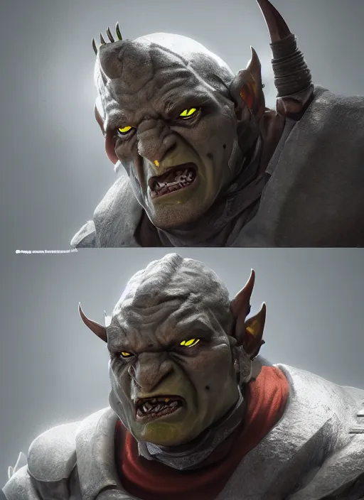 Image similar to A comic book style portrait painting of an orc cleric, unreal 5, DAZ, octane render, hypercomplex, ambient light, dynamic lighting, nvidia, vray