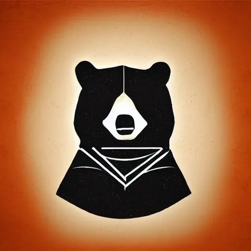 Prompt: bored bear graphic art