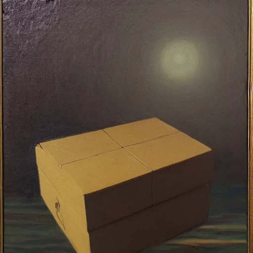 Prompt: a box of radiation, neoclassic painting