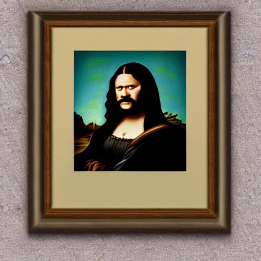 Prompt: hagrid painted in the style of the mona lisa