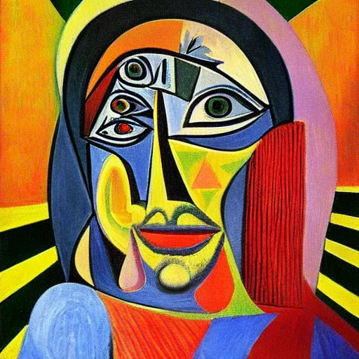 DMT God, a painting by Pablo Picasso | Stable Diffusion | OpenArt