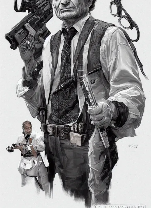Prompt: Peter Falk as Columbo as a Ghostbuster, intricate, elegant, highly detailed, centered, digital painting, artstation, concept art, smooth, sharp focus, illustration, artgerm, donato giancola, Joseph Christian Leyendecker, WLOP, Artgerm