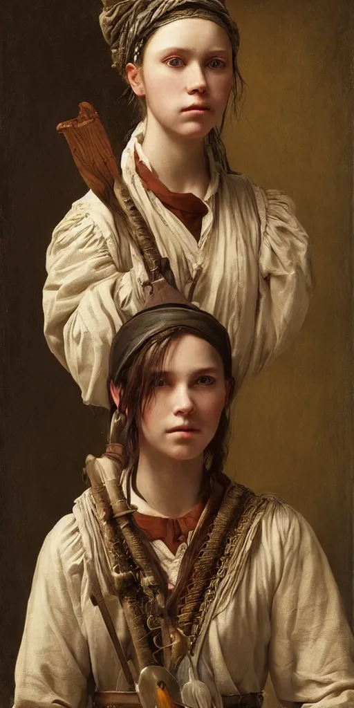 Image similar to the portrait of ( ( ( ( ( hunter schafer ) ) ) ) ) as a village peasant by roberto ferri, fantasy, beautiful, centered, intricate detail, girl, witcher, very detailed oil painting, masterpiece, 8 k