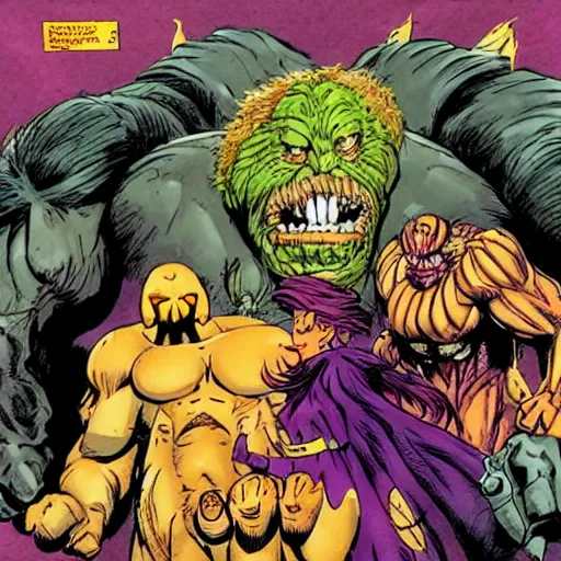 Image similar to The Maxx in the style of Simon Bisley