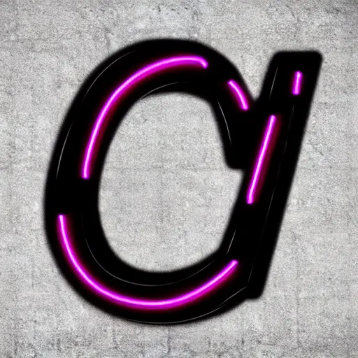 Prompt: letter 'A' retrowave neon style on clean black background