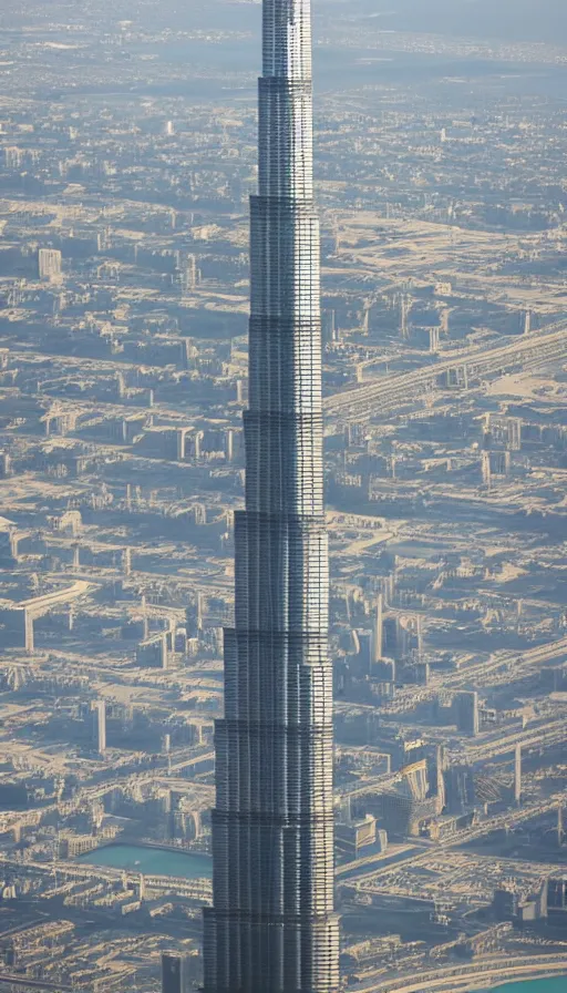 Prompt: the burj khalifa in the style of eiffel tower