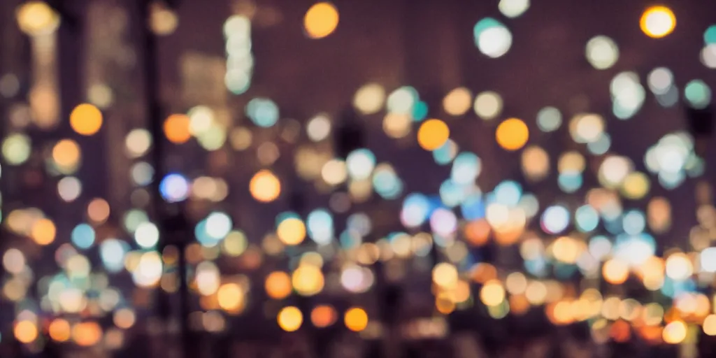 Image similar to photography bokeh soft focus light city night streetlights