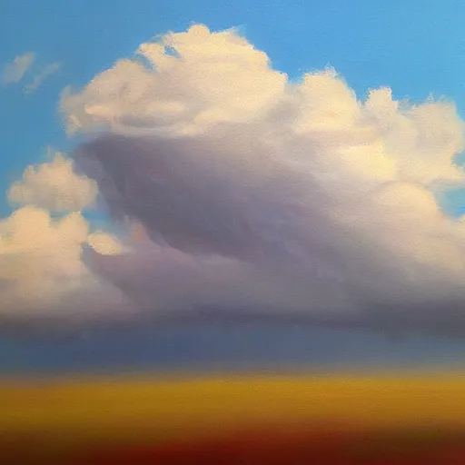 Image similar to clouds, oil painting