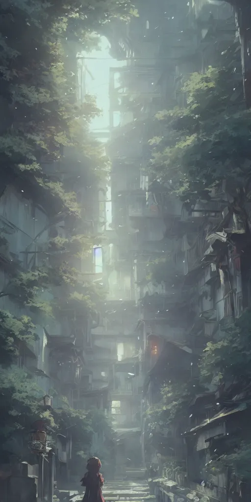 Image similar to anime kyoto animation key by greg rutkowski