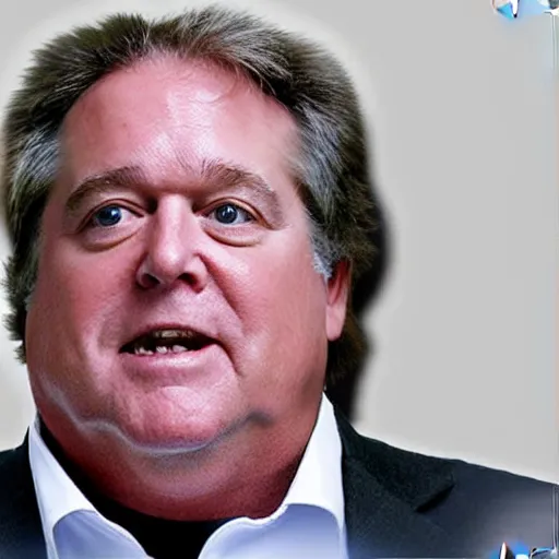 Prompt: the love-child of Steve Bannon and Alex Jones