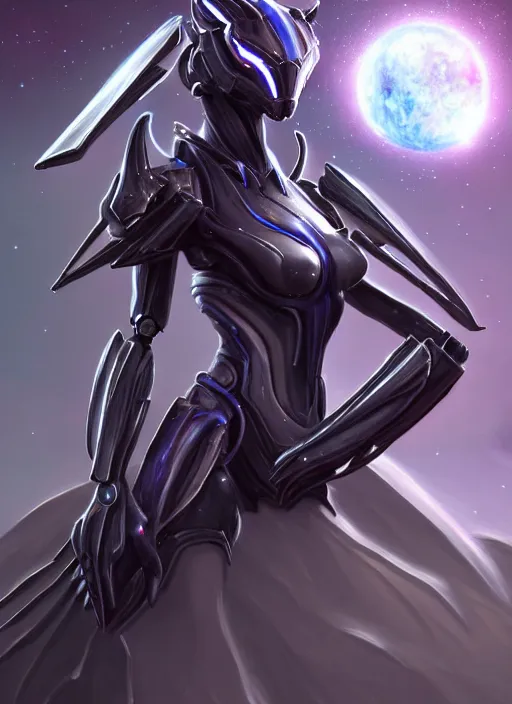 Image similar to cinematic goddess shot, cosmic sized perfectly proportioned stunning beautiful anthropomorphic robot mecha female dragon, nebula background, larger than galaxies, holding milky way in sharp claws, sleek silver armor, epic proportions, epic size, epic scale, ultra detailed digital art, furry art, macro art, dragon art, giantess art, warframe fanart, furaffinity, deviantart