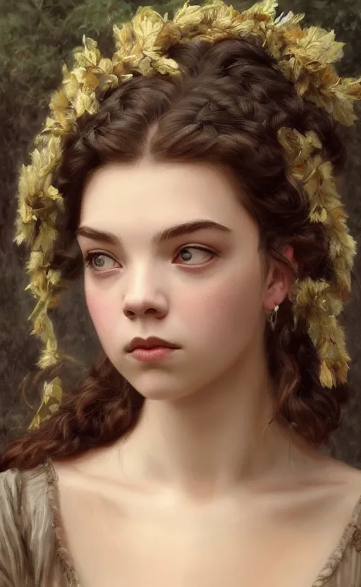 Image similar to anya taylor - joy anya taylor - joy anya taylor - joy traditional corsican, intricate, highly detailed, artstation, illustration, jurgens, rutkowski, bouguereau