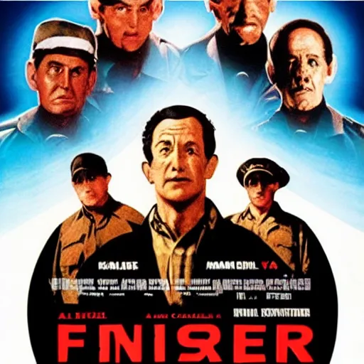 Image similar to a movie poster for the film ernest does a genocide