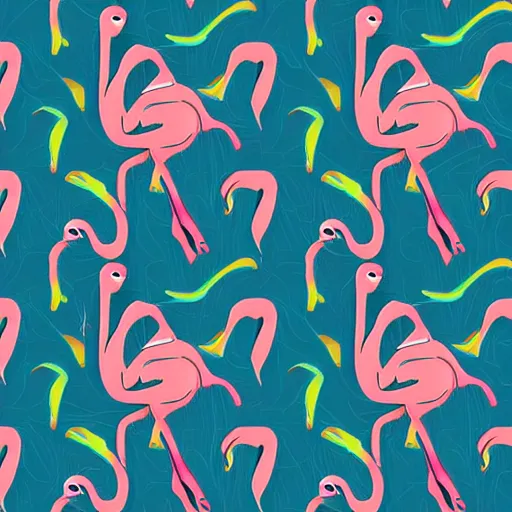 Image similar to minimal minimalist one single continuous bold line flamingo abstract, plain background