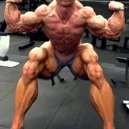 Image similar to Gollum is a jacked muscle builder gigachad