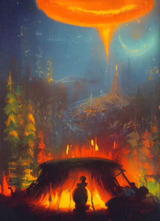 Image similar to camp fire by paul lehr