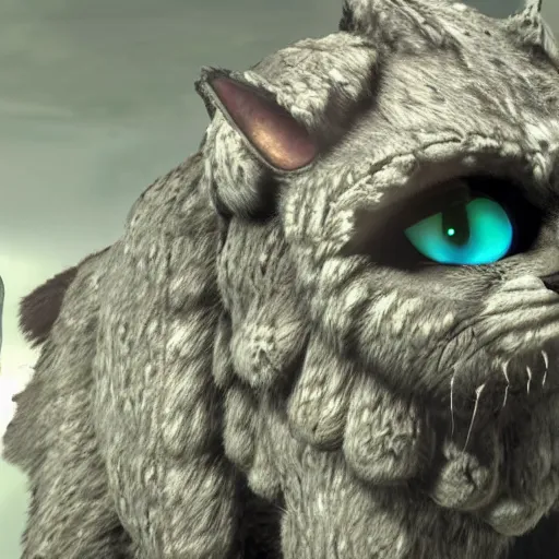 Prompt: cat designed for shadow of the colossus