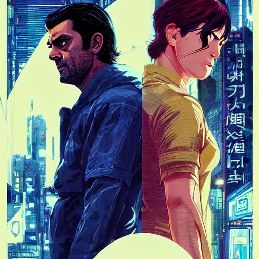 Image similar to oscar isaac as manga character, realistic shaded perfect face, fine details. anime. realistic shaded lighting poster by ilya kuvshinov katsuhiro otomo ghost - in - the - shell, magali villeneuve, artgerm, jeremy lipkin and michael garmash and rob rey