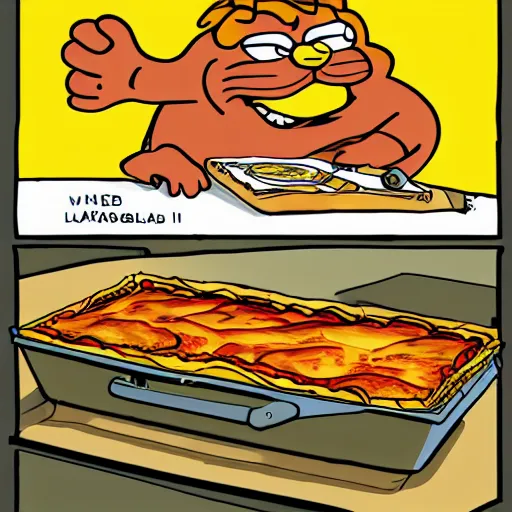 Image similar to Garfield eating lasagna on 9/11 while flying a gadsden flag, in the style of beksinki, hyperrealistic, photorealistic, ultra hd, digital illustration, concept art, award-winning, highly detailed, 4k, satanic, dark, evil, dungeons and dragons