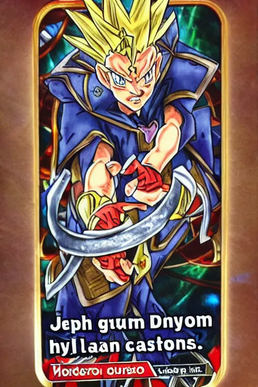 Prompt: jordan peterson as a yugioh card