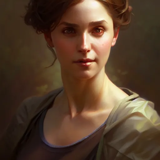 Image similar to a portrait painting of sabrina lloyd oil painting unreal 5 daz. rpg portrait, extremely detailed artgerm greg rutkowski alphonse mucha vladimir volegov