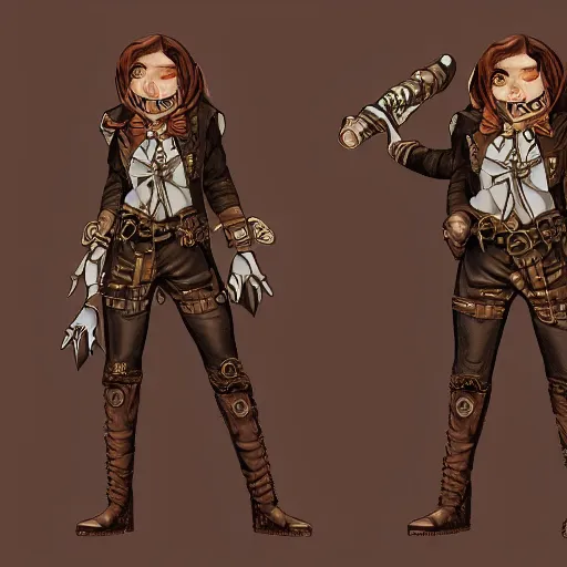 Image similar to original steampunk character commission trending on artstation