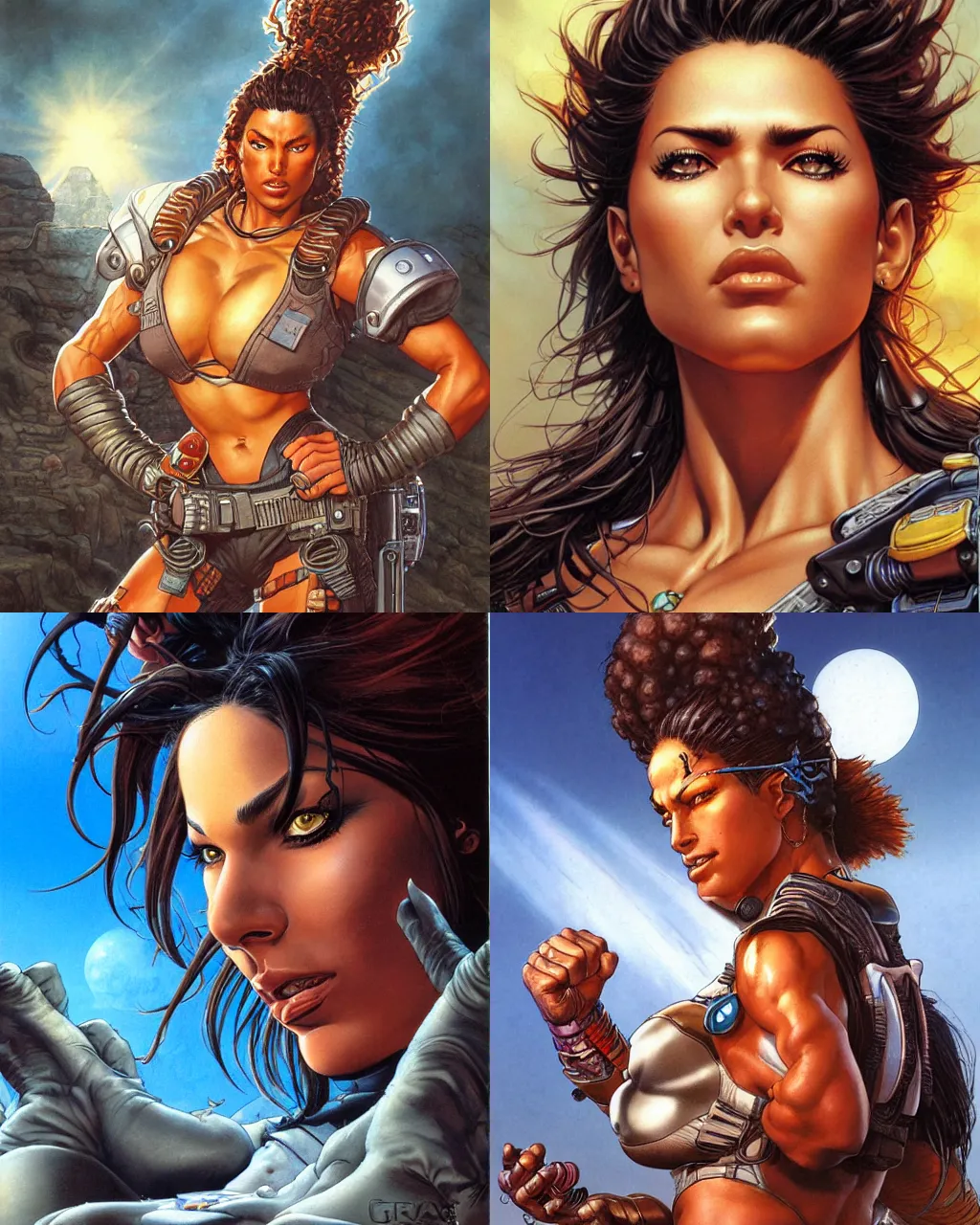 Prompt: portrait, loba andrade from apex legends, by greg staples, dorian cleavenger, boris vallejo, sharp focus, intricate, summer day, sunlight, soft lighting, detailed