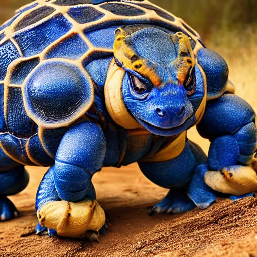 Image similar to national geographic professional photo of blastoise, award winning