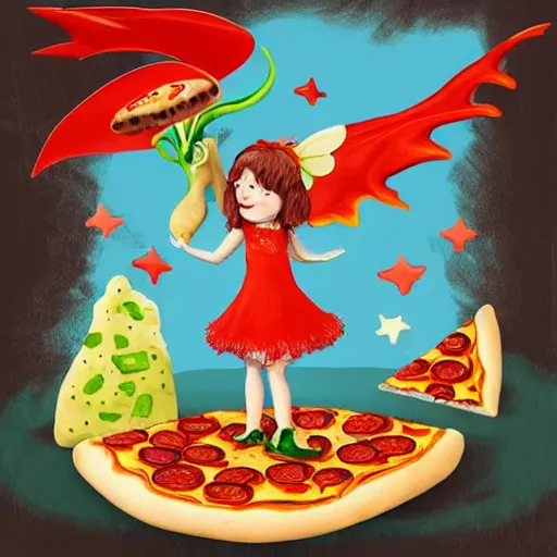 Image similar to !dream pizza fairy,