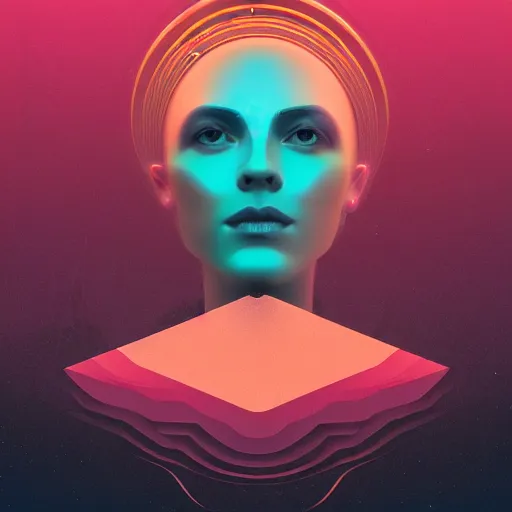 Image similar to a goddess by Petros Afshar and Beeple