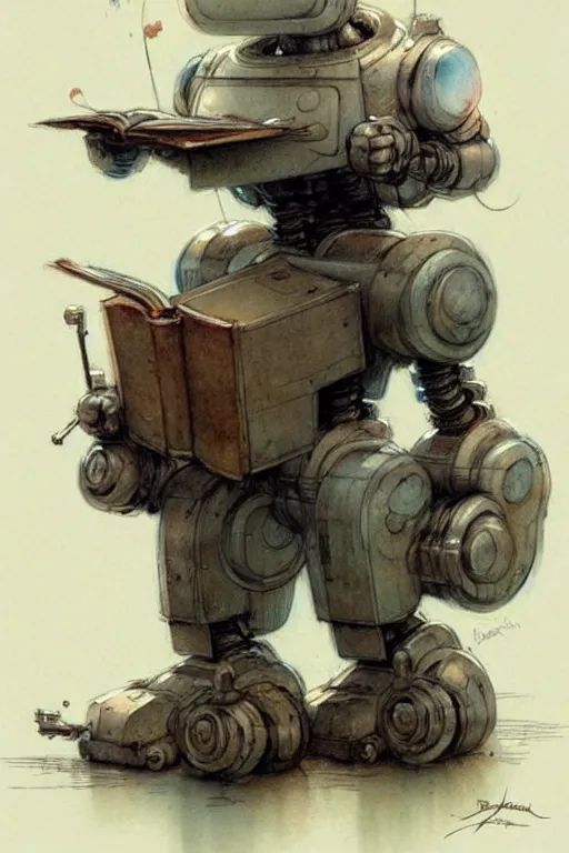 Image similar to (((((robot book art . muted colors.))))) by Jean-Baptiste Monge !!!!!!!!!!!!!!!!!!!!!!!!!!!