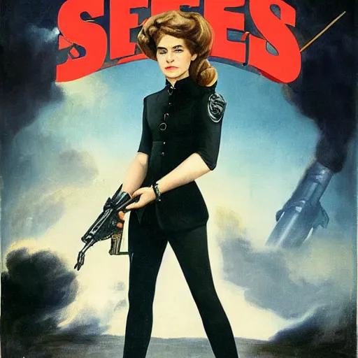 Image similar to spy movie action heroine by alfred stevens