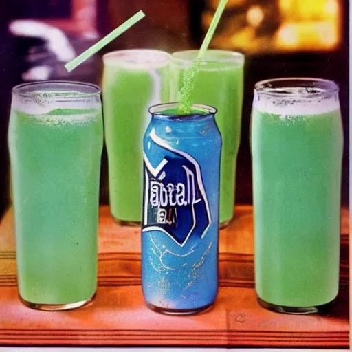 Image similar to color picture of Mountain Dew Baja Blast from 1970's cookbook
