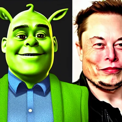 Image similar to elon musk as shrek