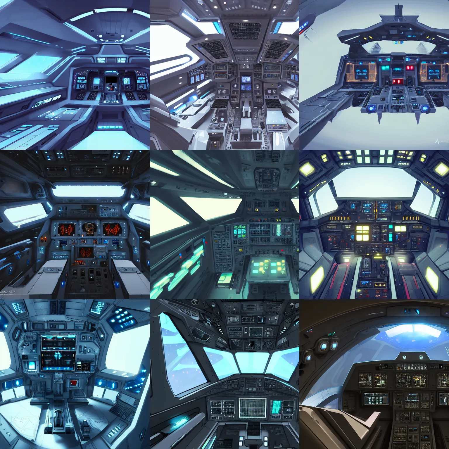 Prompt: cockpit design, artstation, 8k, concept, futuristic, spaceship, interior, props, gadget