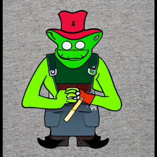 Image similar to Green alien dressed as a trucker smoking a cigarette