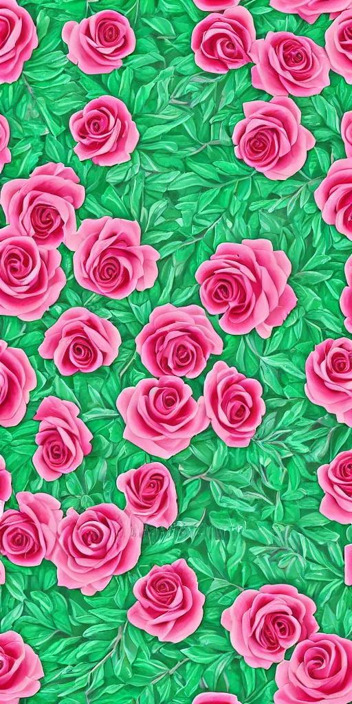 Image similar to seamless pattern of beautiful roses with leaves and throns, colourful, symmetrical, repeating 35mm photography