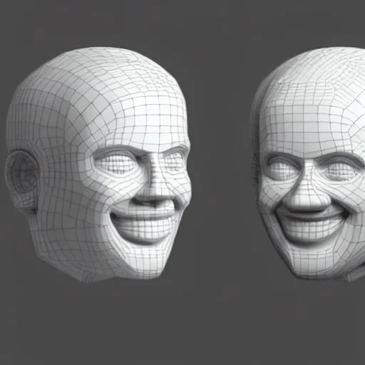 Image similar to a 3 d smiling model of a white marble human head holding a coctail, digital illustration, in the style of skeeva, 3 d render, above the waist