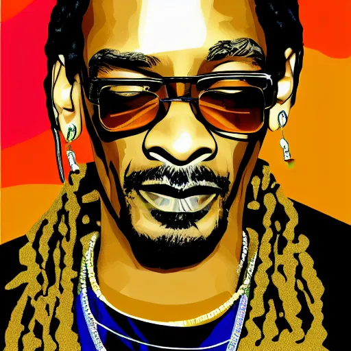 Prompt: snoop dog wpap art